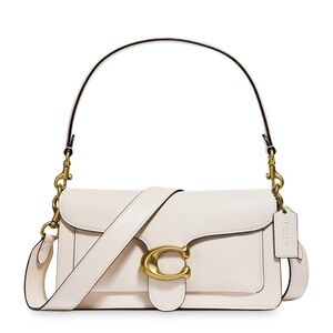 Coach Soft Cream Leather Shoulder Bag with Gold 'C' Hardware